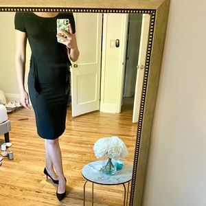 NWT Black Midi Dress w/ Ruffle Detail 🖤 size L